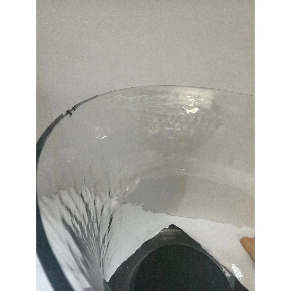 Pottery Barn Ryland Dark Wood Glass Hurricane Square Base